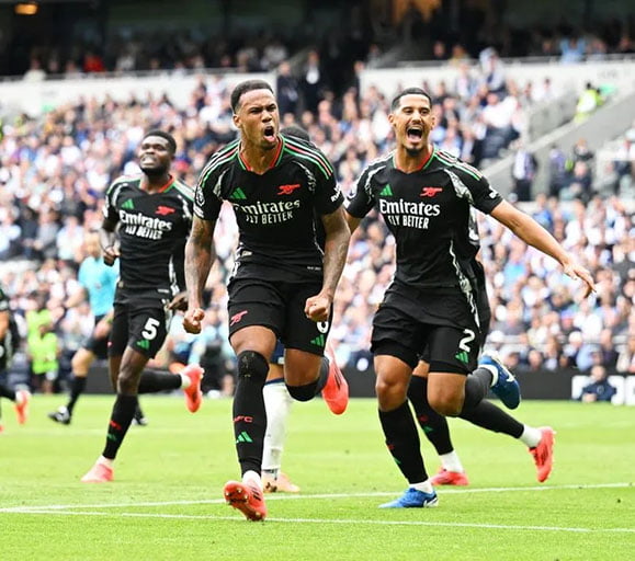 imagem dos gunners para representar os palpites de arsenal x real madrid